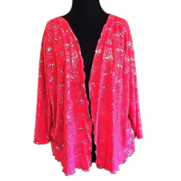 Vintage Duo-Design made in America New Mexico sequin open front jacket - Picture 1 of 8